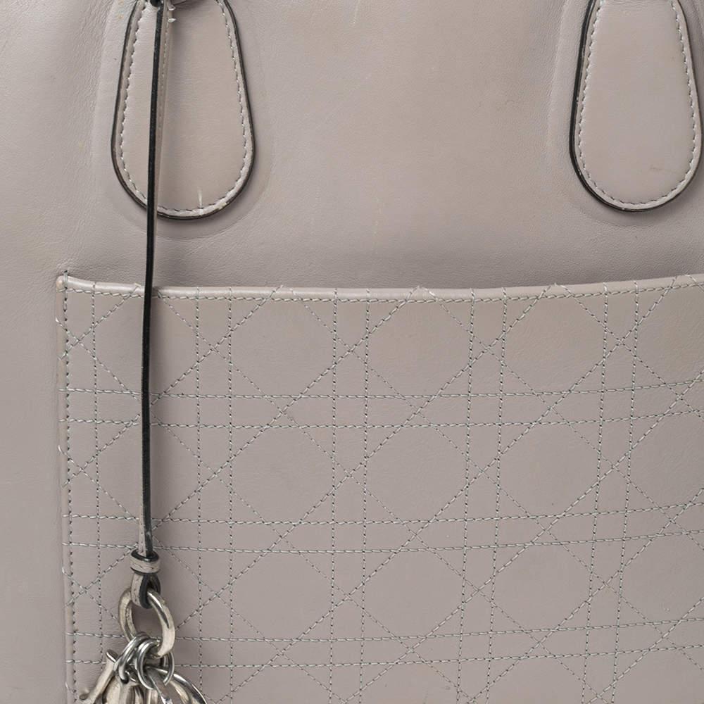 Dior Grey Leather Nappy Diaper Bag 8