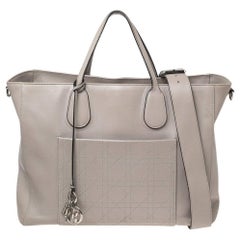 Dior Grey Leather Nappy Diaper Bag