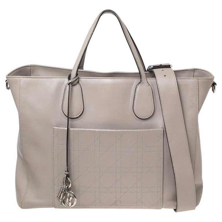 Dior Grey Leather Nappy Diaper Bag at 1stDibs