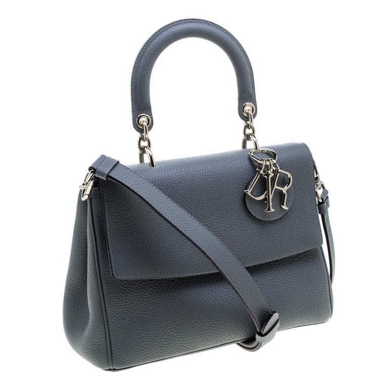 Dior Grey Leather Small Be Dior Shoulder Bag For Sale at 1stdibs