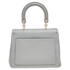 Dior Grey Leather Small Be Dior Top Handle Bag