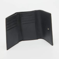 Dior Grey Microcannage Patent Leather Diorama Trifold Wallet