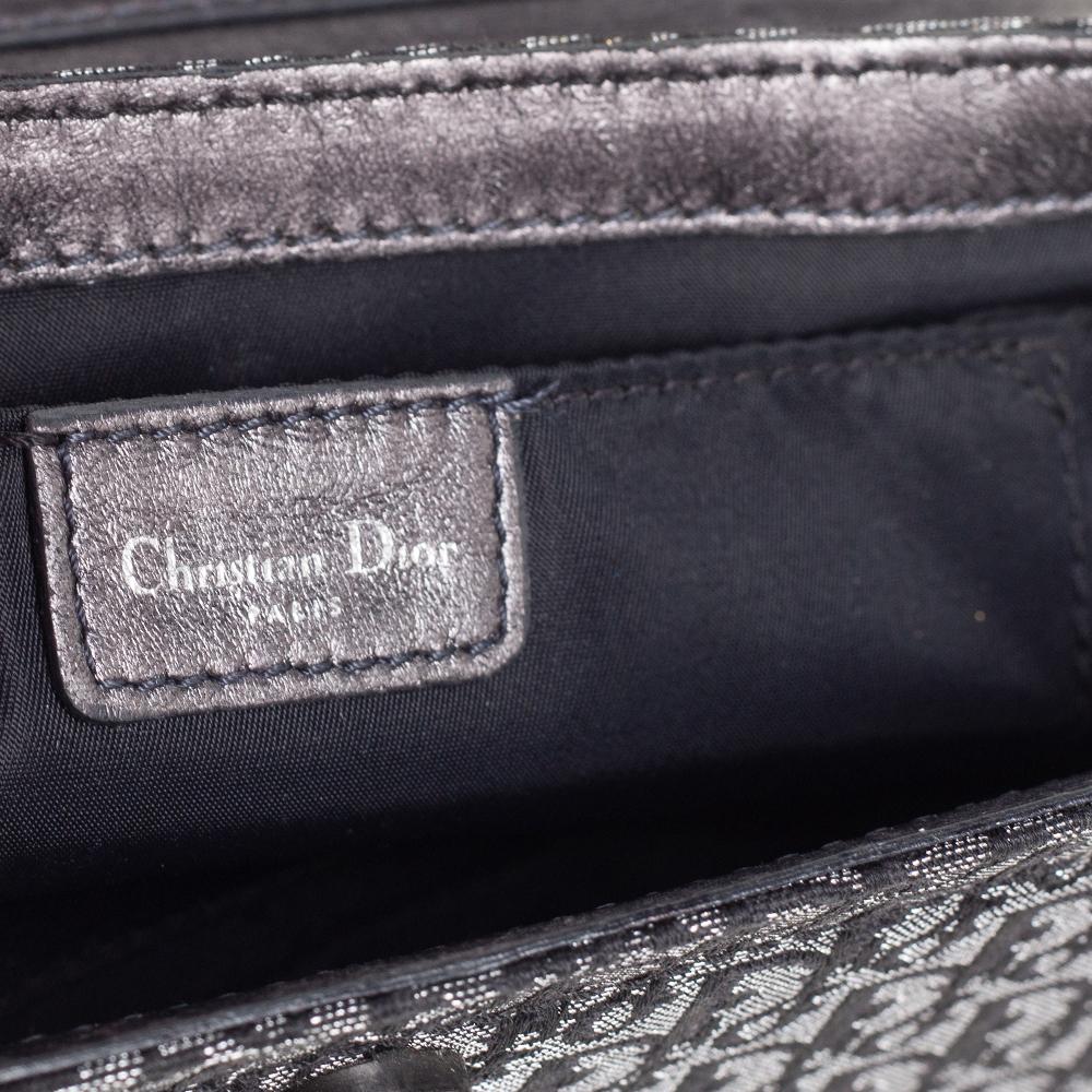 Dior Grey Oblique Canvas and Leather Street Chic Shoulder Bag 4