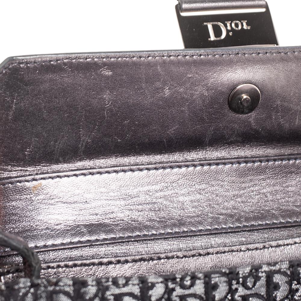 Women's Dior Grey Oblique Canvas and Leather Street Chic Shoulder Bag