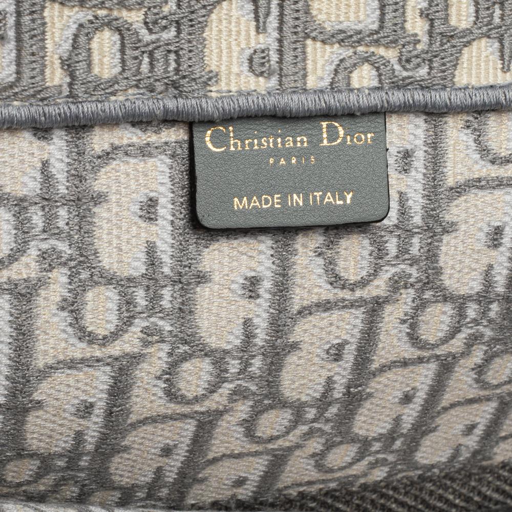 Tote libro in tela grigia obliqua Dior 9