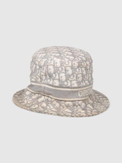 Dior Grey Oblique Logo Bucket Hat