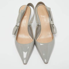 Dior, Pumps in pelle verniciata grigia J'adior Taglia 39