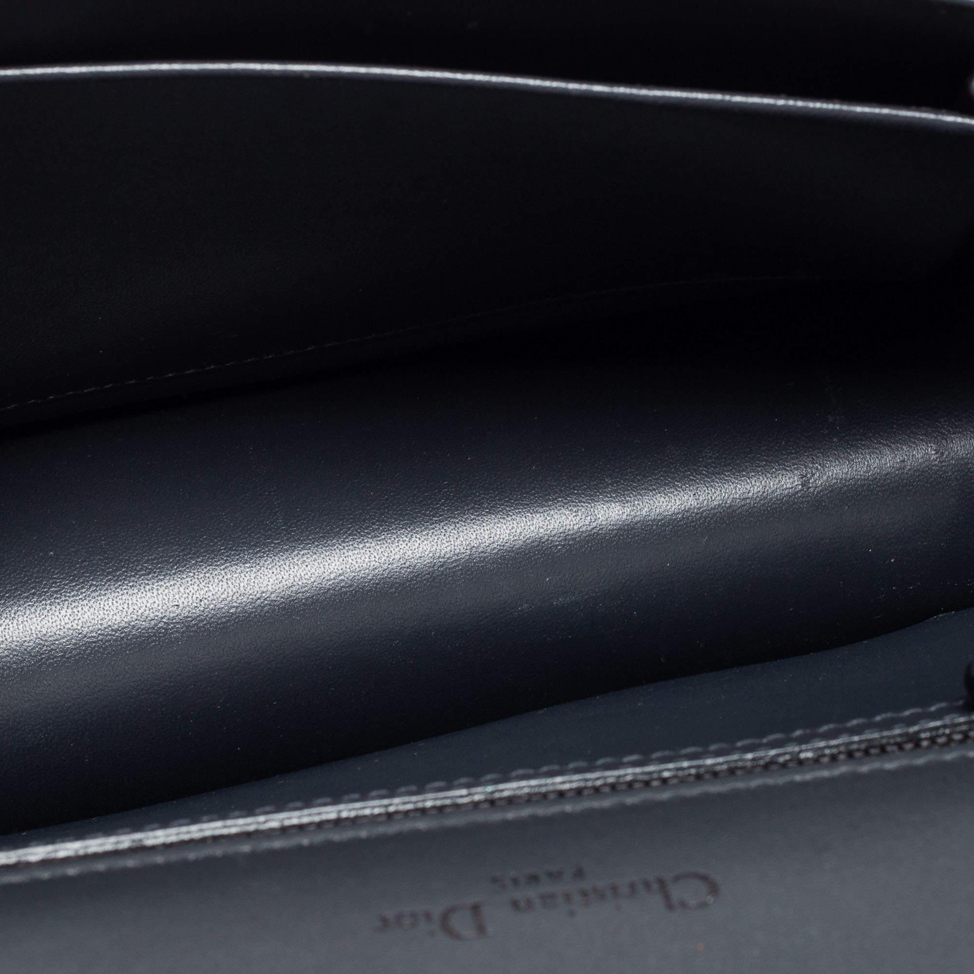 Dior Grey Patent Leather Medium Diorama Shoulder Bag 10