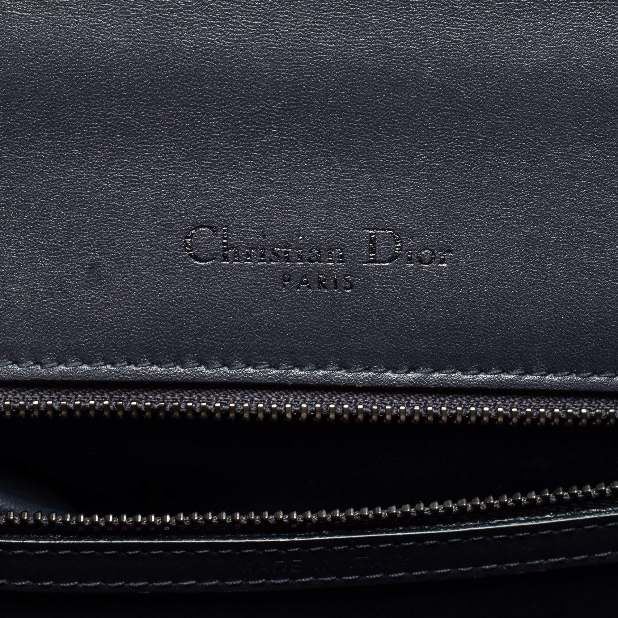 Dior Grey Patent Leather Medium Diorama Shoulder Bag 2