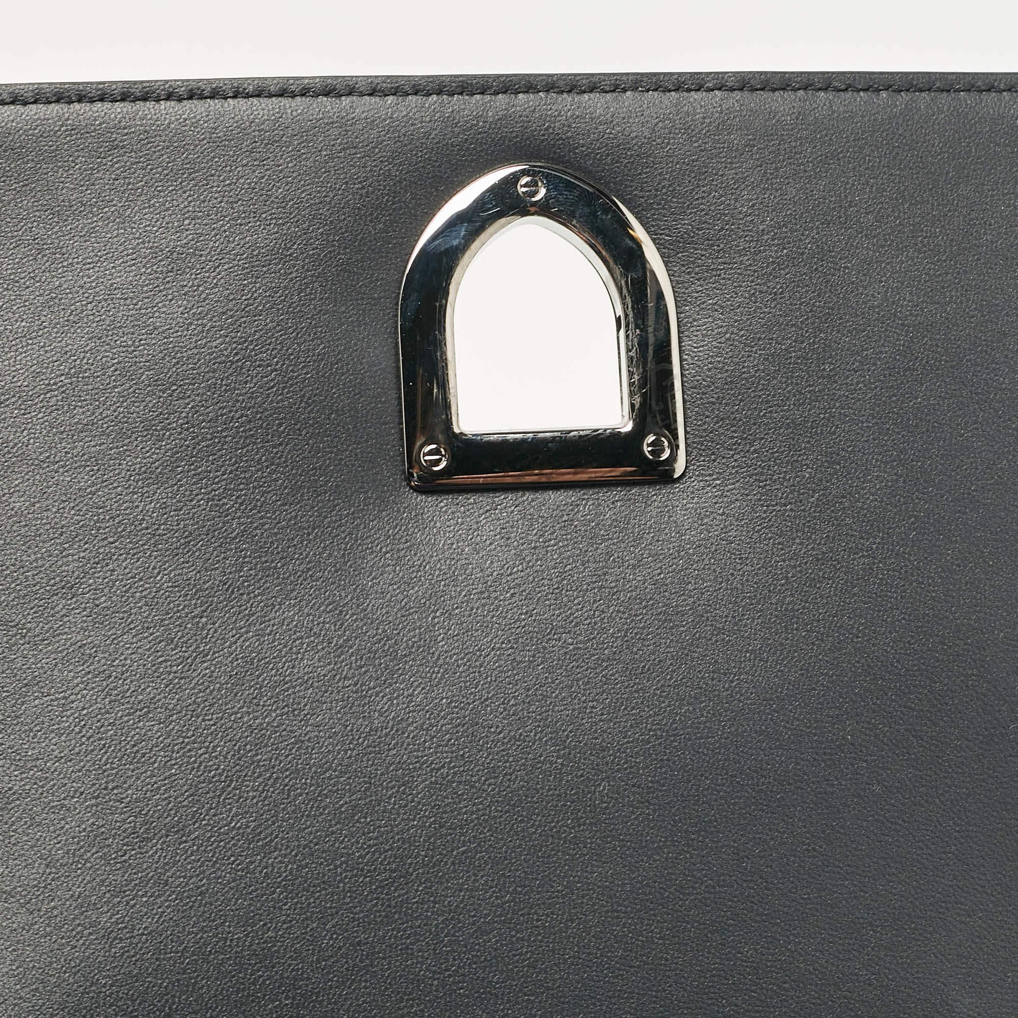 Dior Grey Patent Leather Medium Diorama Shoulder Bag 2