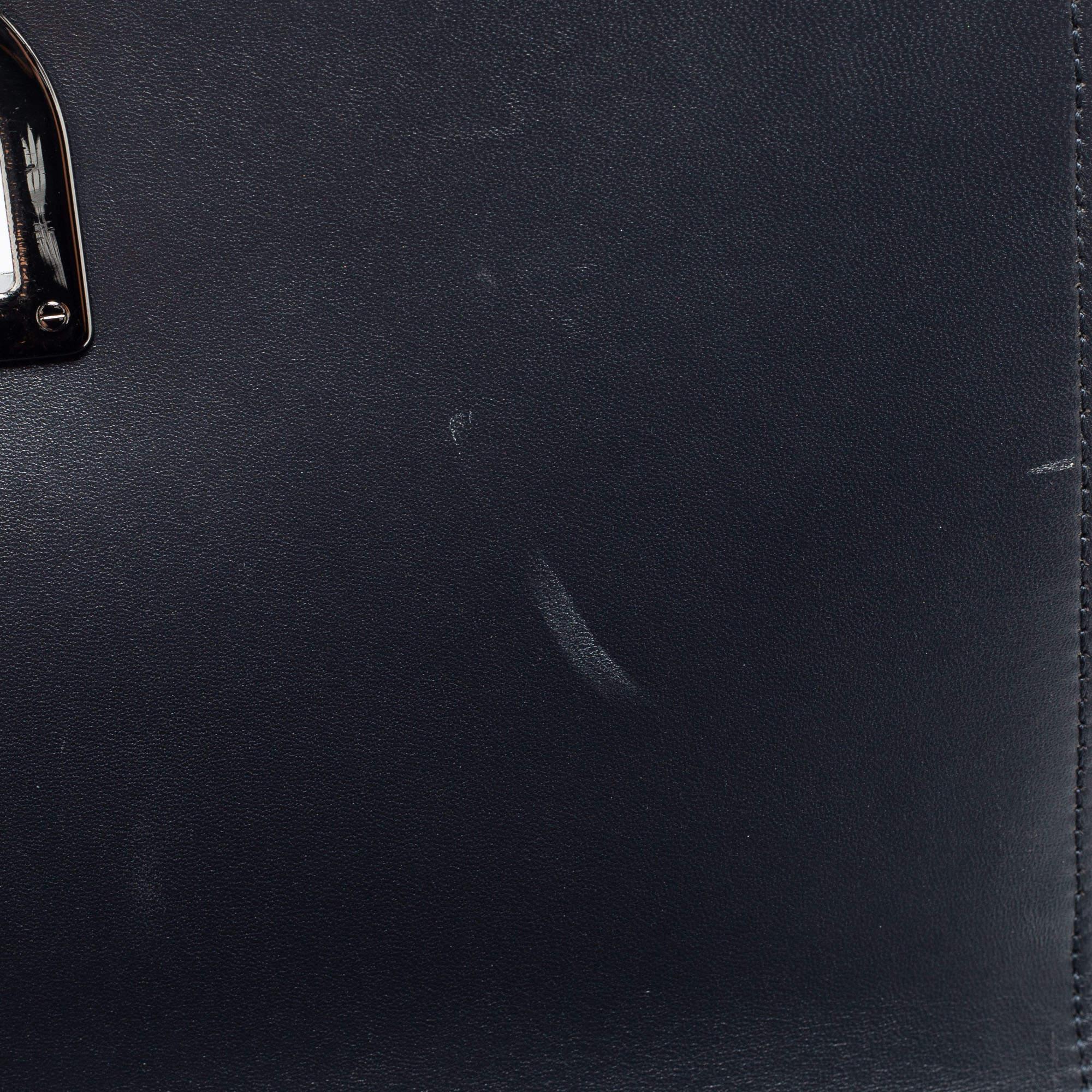 Dior Grey Patent Leather Medium Diorama Shoulder Bag 3