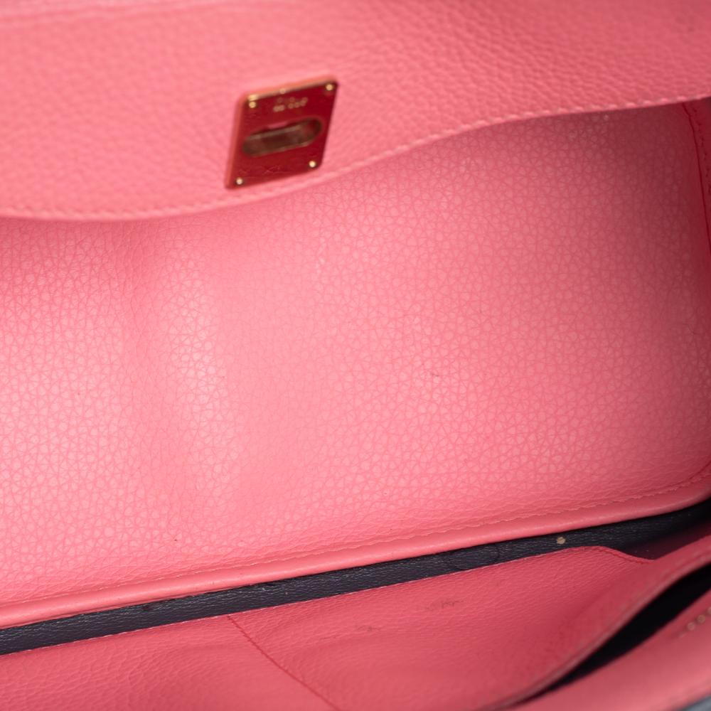 Dior Grey/Pink Leather Open Bar Tote 2