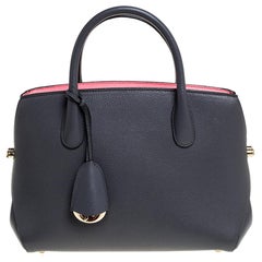 Dior Grey/Pink Leather Open Bar Tote