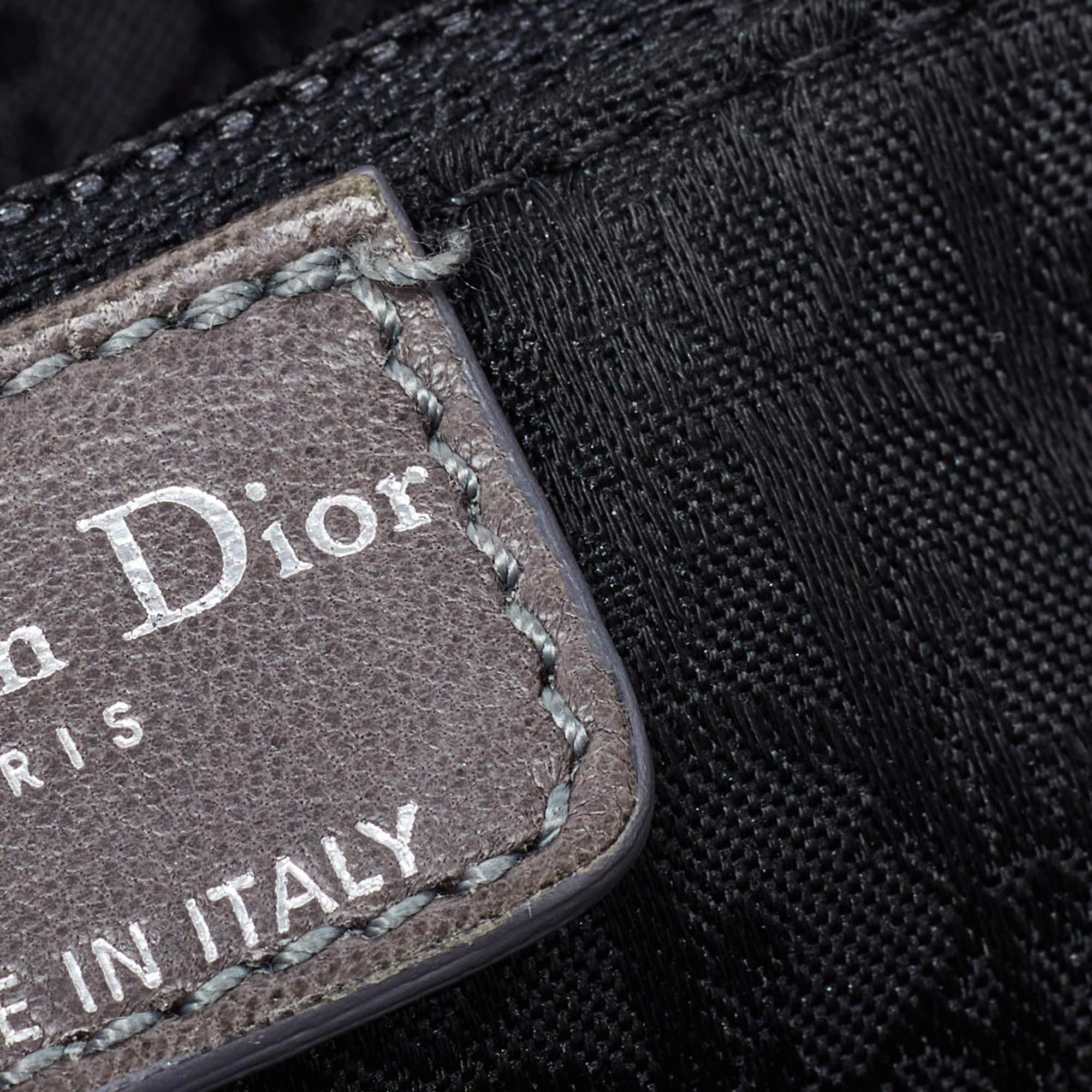 Dior Grey Pleated Leather Plisse Tote 2