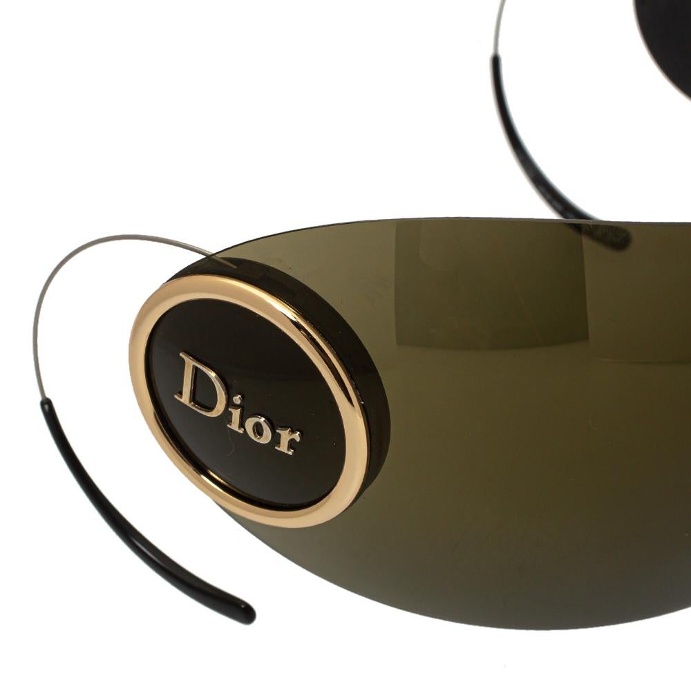 Gray Dior Grey Retractable Temple Arms Green Sport1 Visor Sunglasses