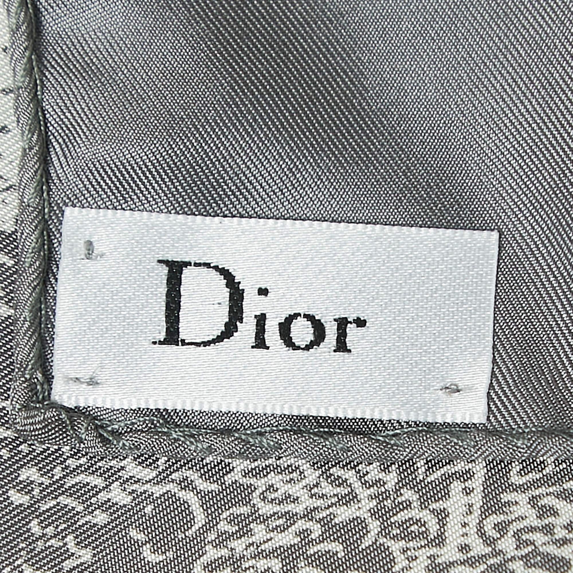 Women's Dior Grey Silk Foulard Toile De Jouy Scarf