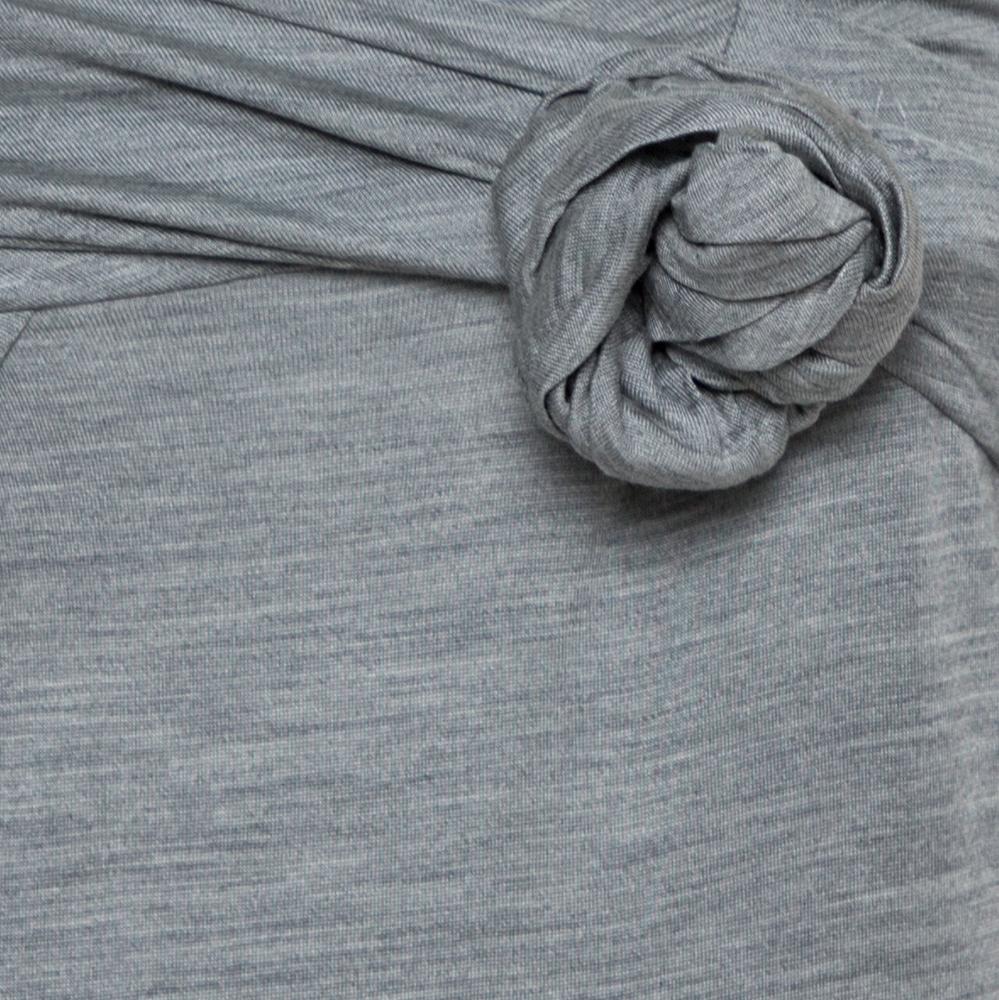 grey silk sleeveless top
