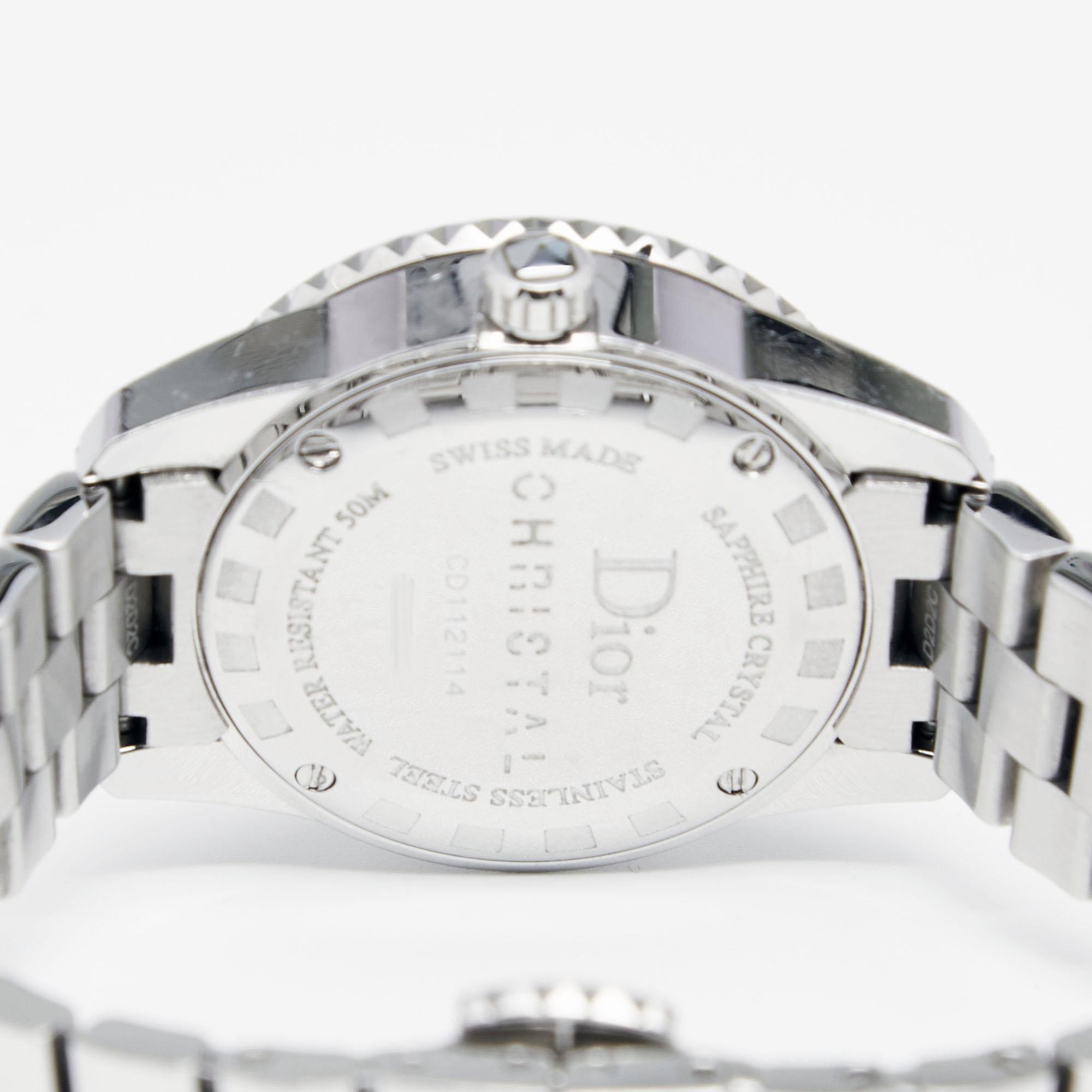 Dior Grey Stainless Steel Christal CD112114 Women's Wristwatch 28 mm 1
