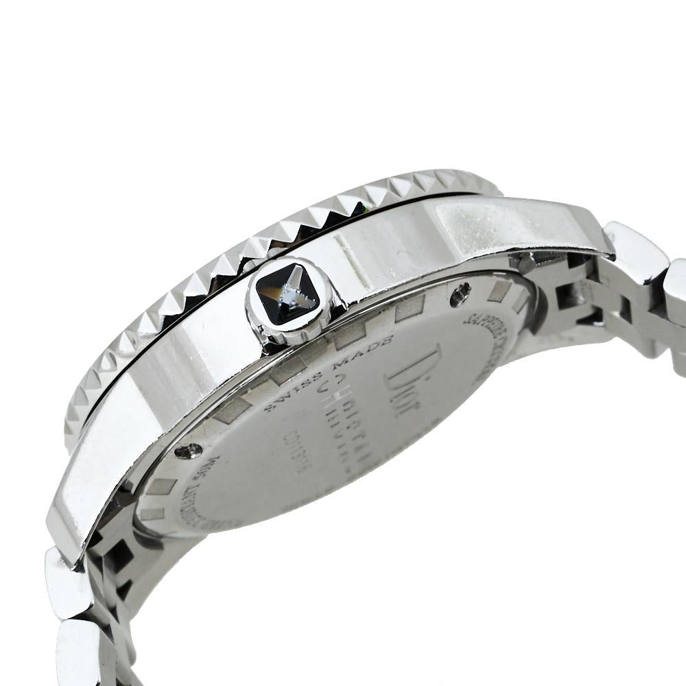 Dior Grey Stainless Steel Christal CD113116 Women's Wristwatch 33MM 1