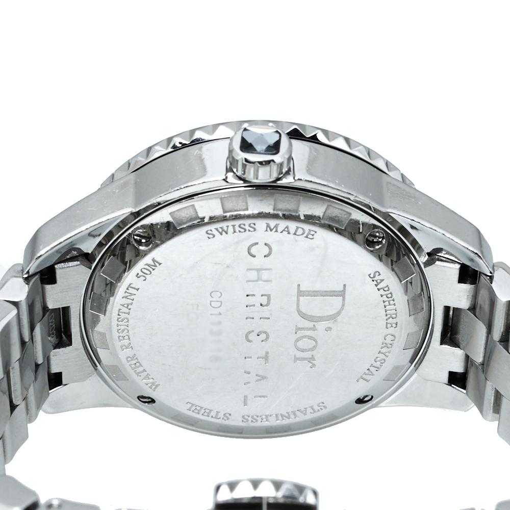 Dior Grey Stainless Steel Christal CD113116 Women's Wristwatch 33MM 4