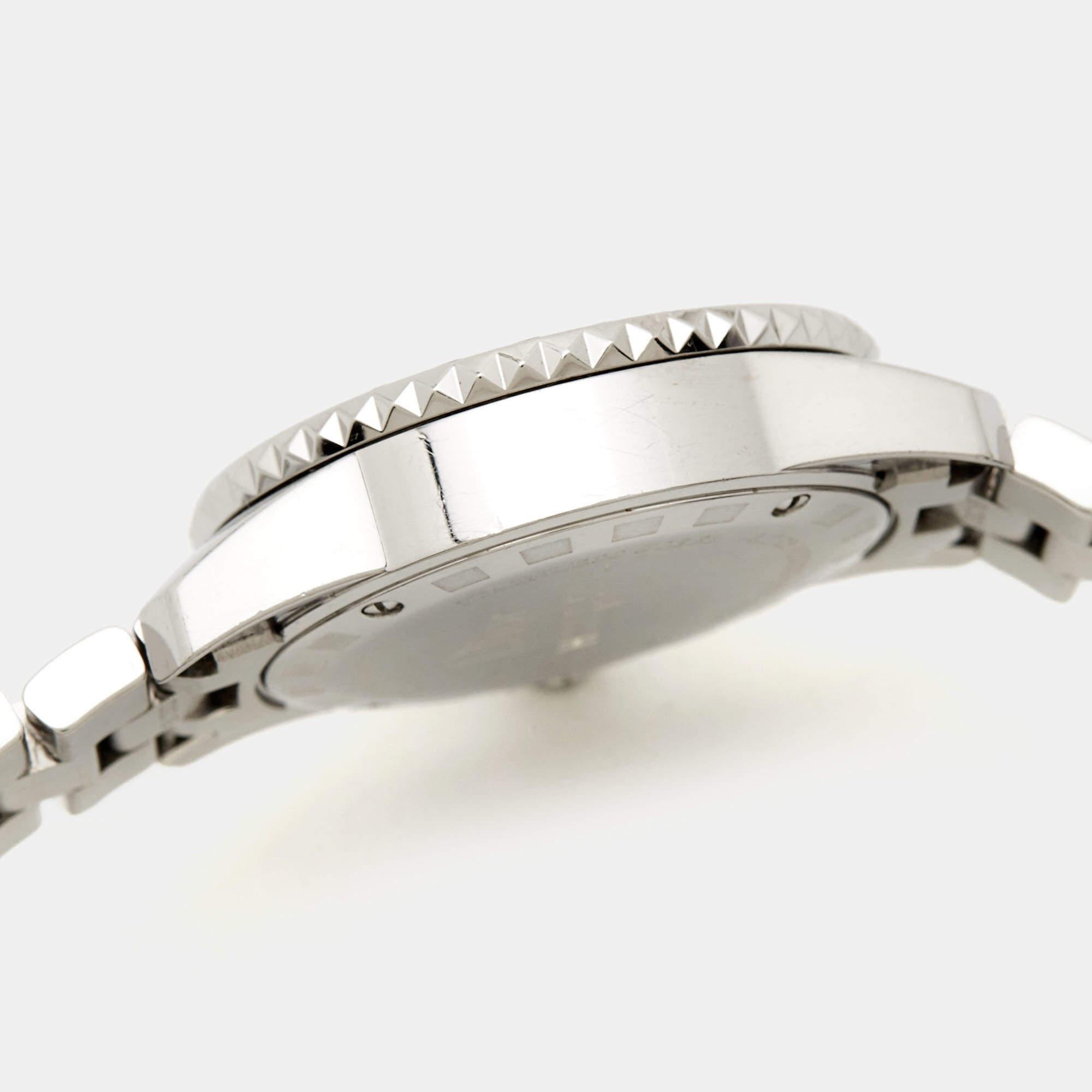 Dior Grey Stainless Steel Diamond Christal  Women's Wristwatch 28 mm For Sale 2