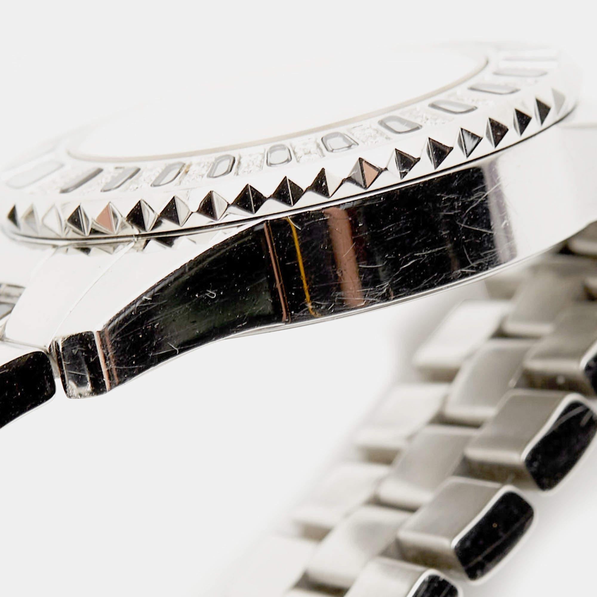 Dior Grey Stainless Steel Diamond Christal  Women's Wristwatch 28 mm For Sale 4