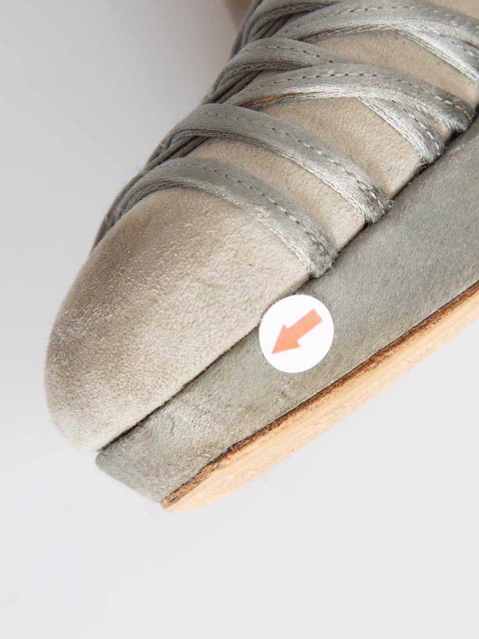 Dior Suede Grey Closed Toe Platform Heels Size IT 37 en vente 1