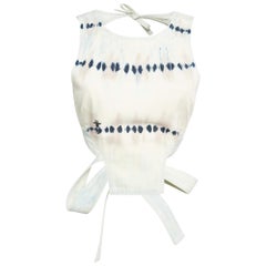 Dior Grey Tie-Dye Denim Tie-Up Open Back Top S