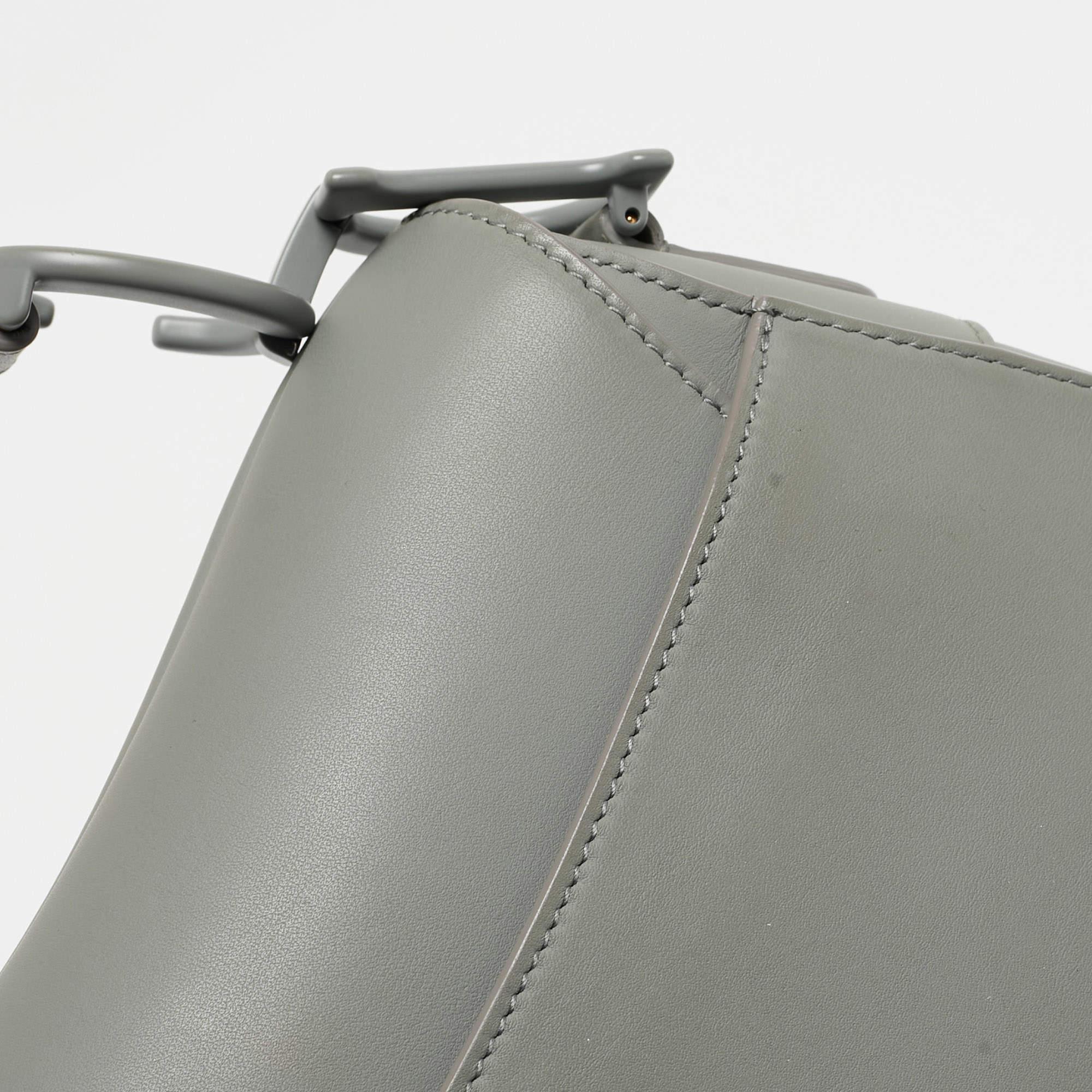 Dior Grey Ultra Matte Leather Saddle Shoulder Bag 10