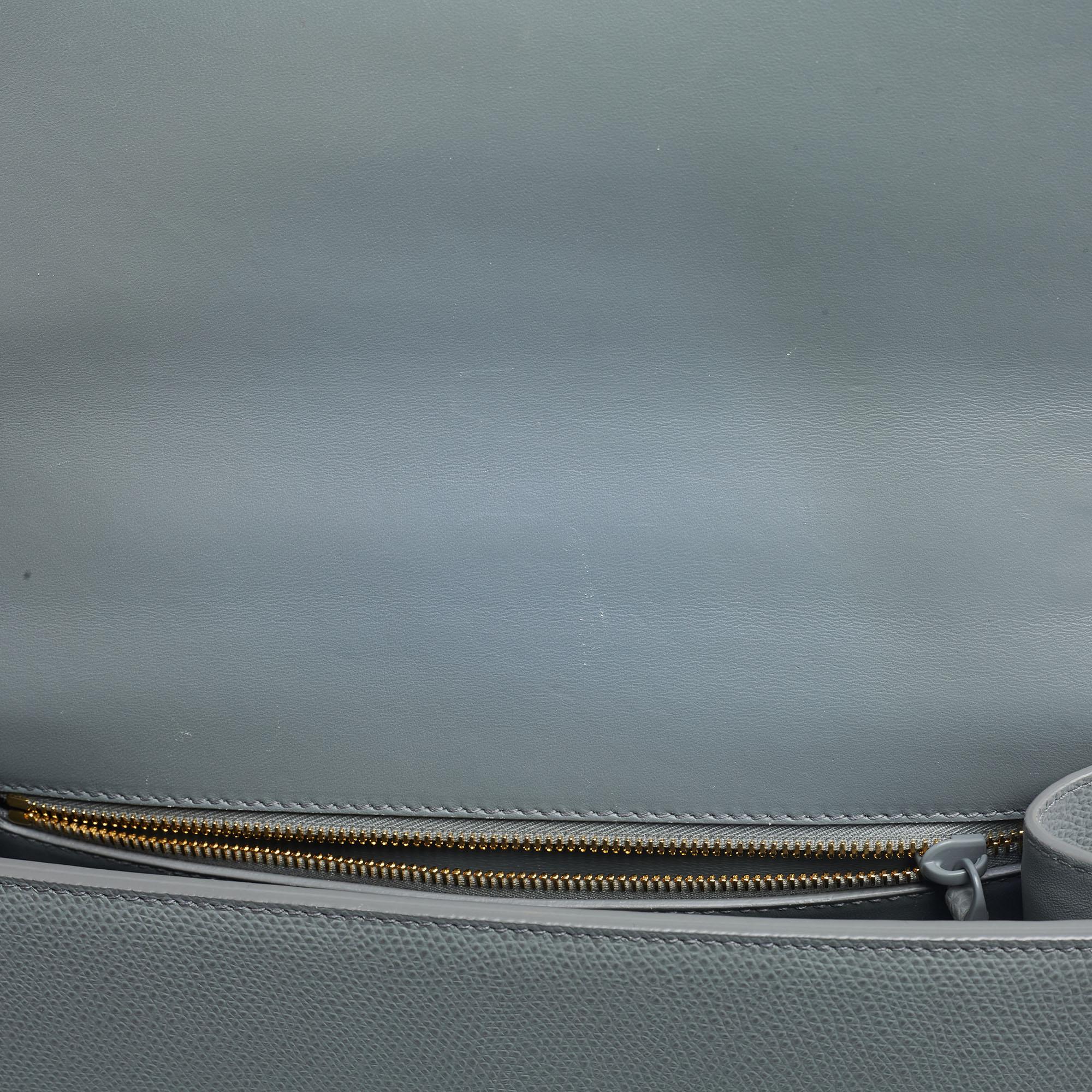 Dior Grey Ultramatte Leather Monogram 30 Montaigne Shoulder Bag 4