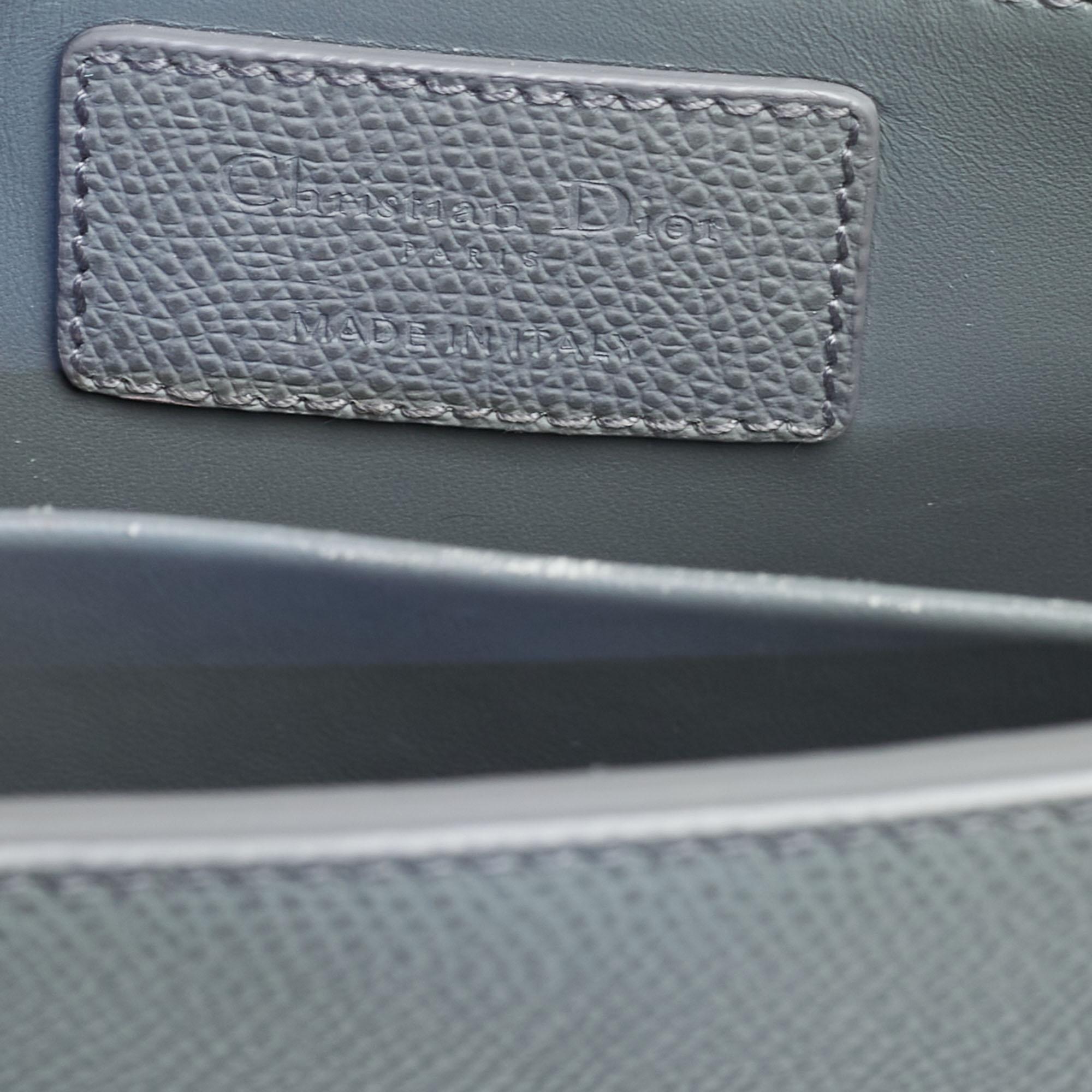 Dior Grey Ultramatte Leather Monogram 30 Montaigne Shoulder Bag 2