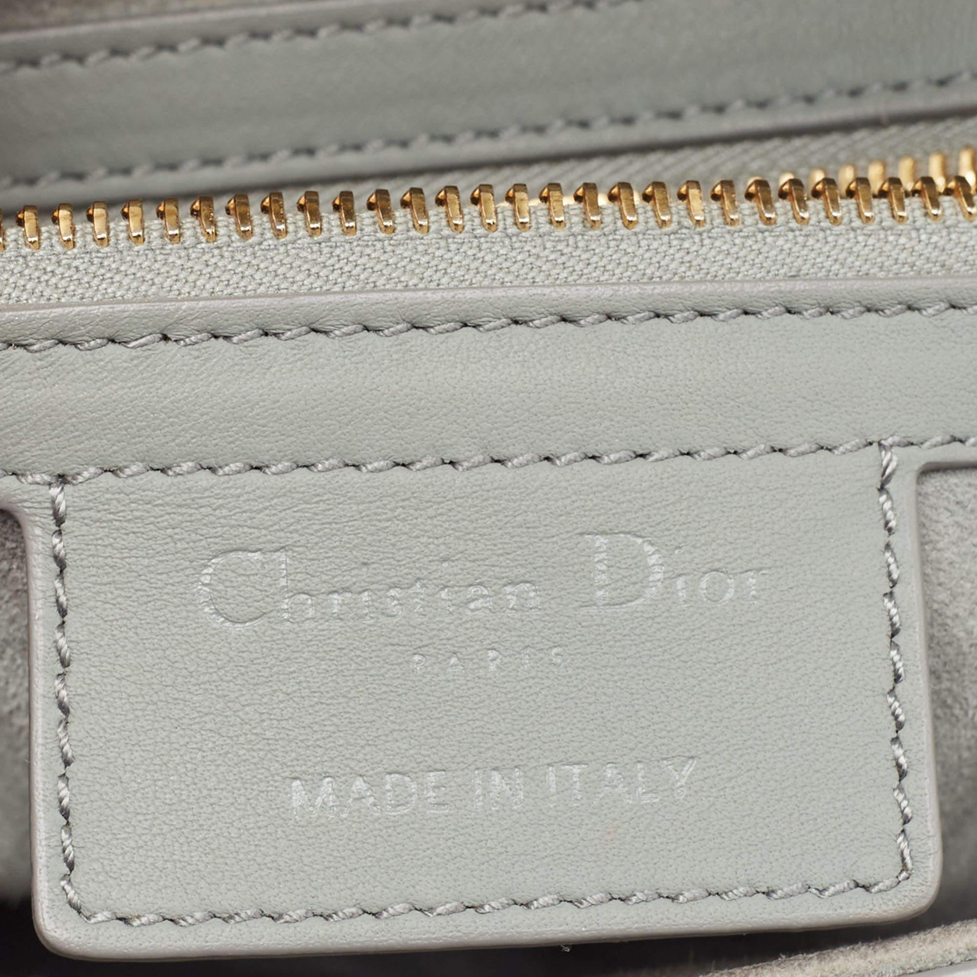 Dior Grey Ultramatte Leather Saddle Shoulder Bag 7