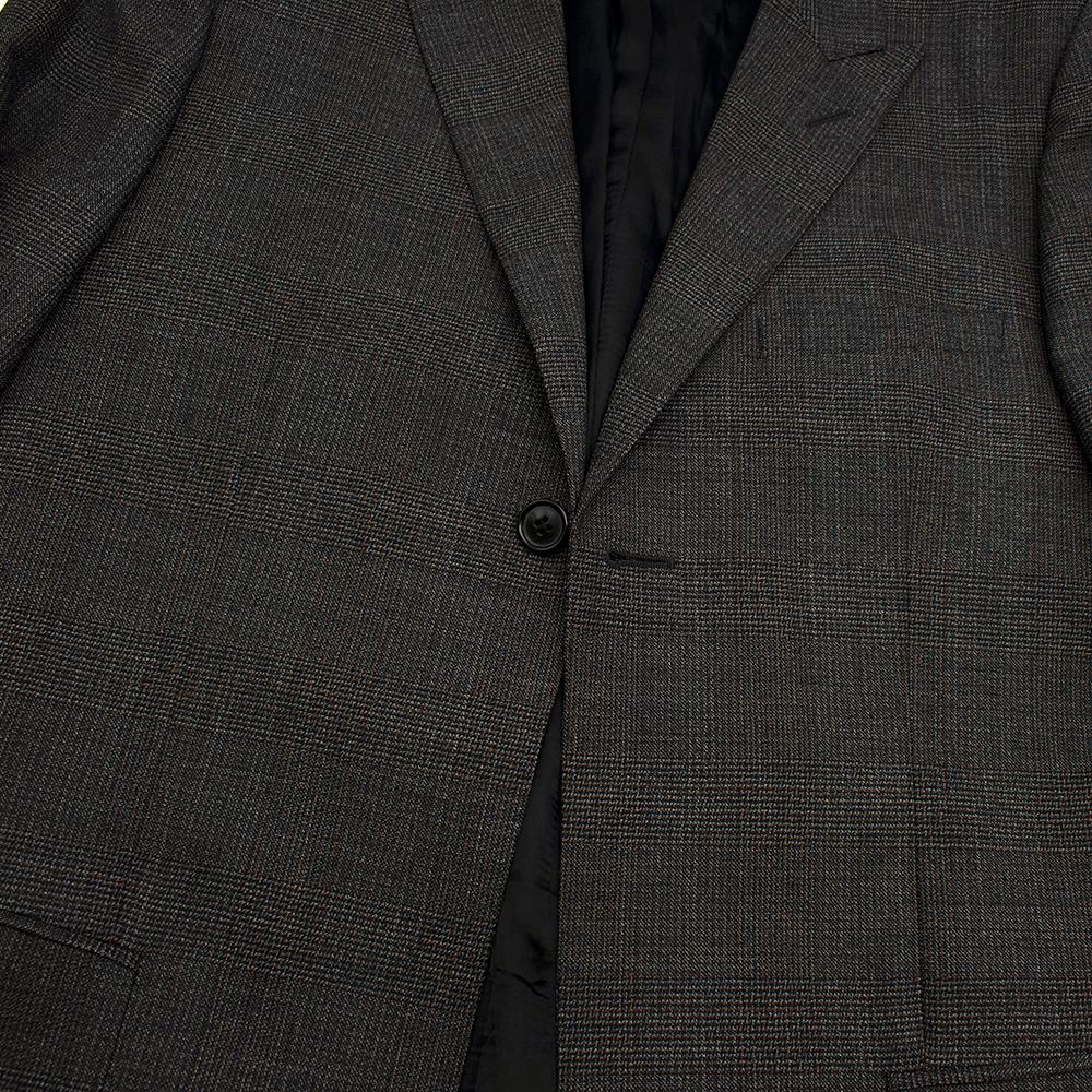 Dior Grey Wool Houndstooth Single Breasted Jacket 50 In Excellent Condition For Sale In London, GB