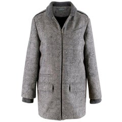 Dior Grey Wool Knit Distressed Embroidered Kids Coat - Size 12+ Years