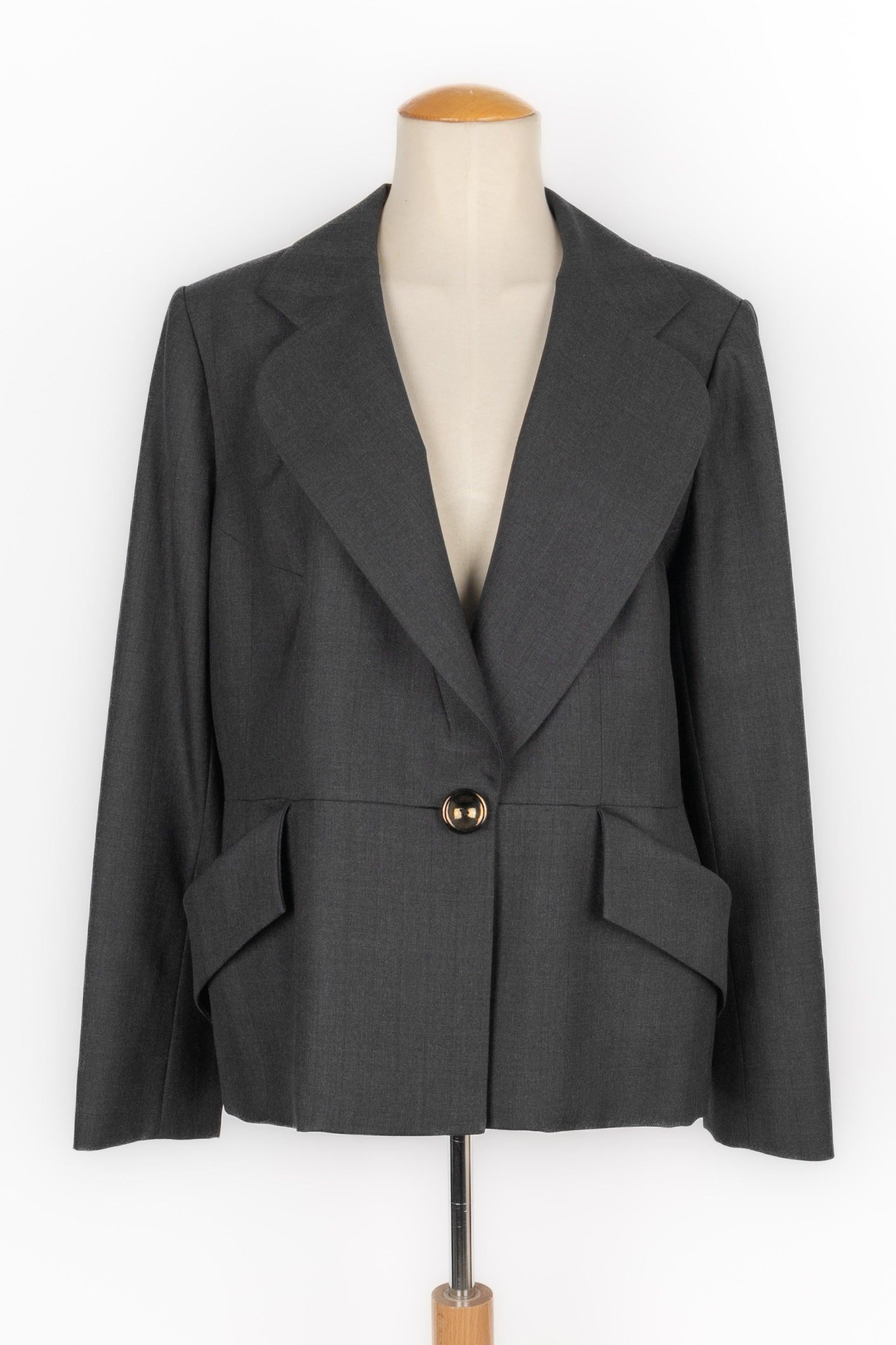 Women's Dior Grey Wool Pant Suit For Sale