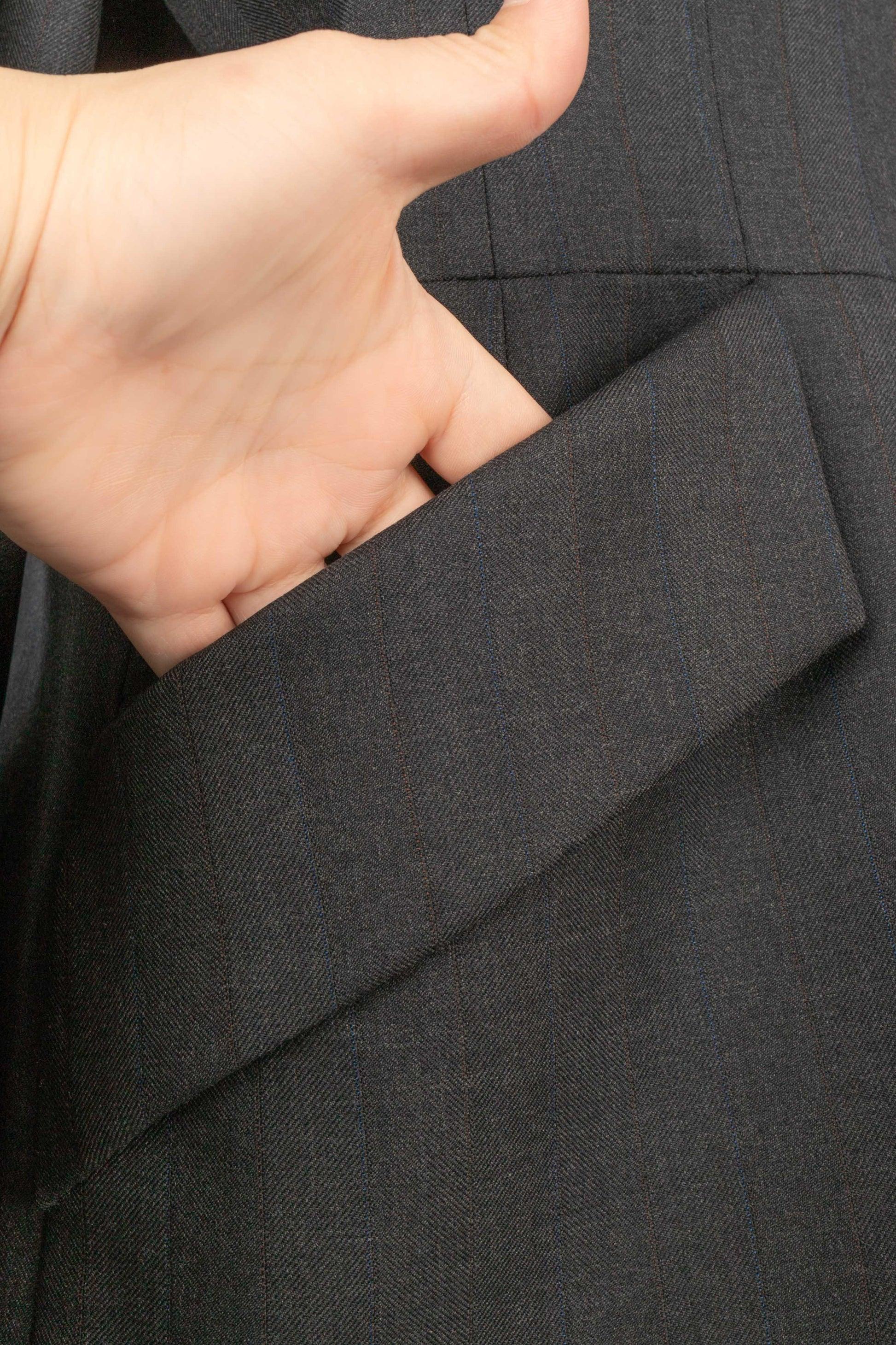 Dior Grey Wool Pant Suit For Sale 2