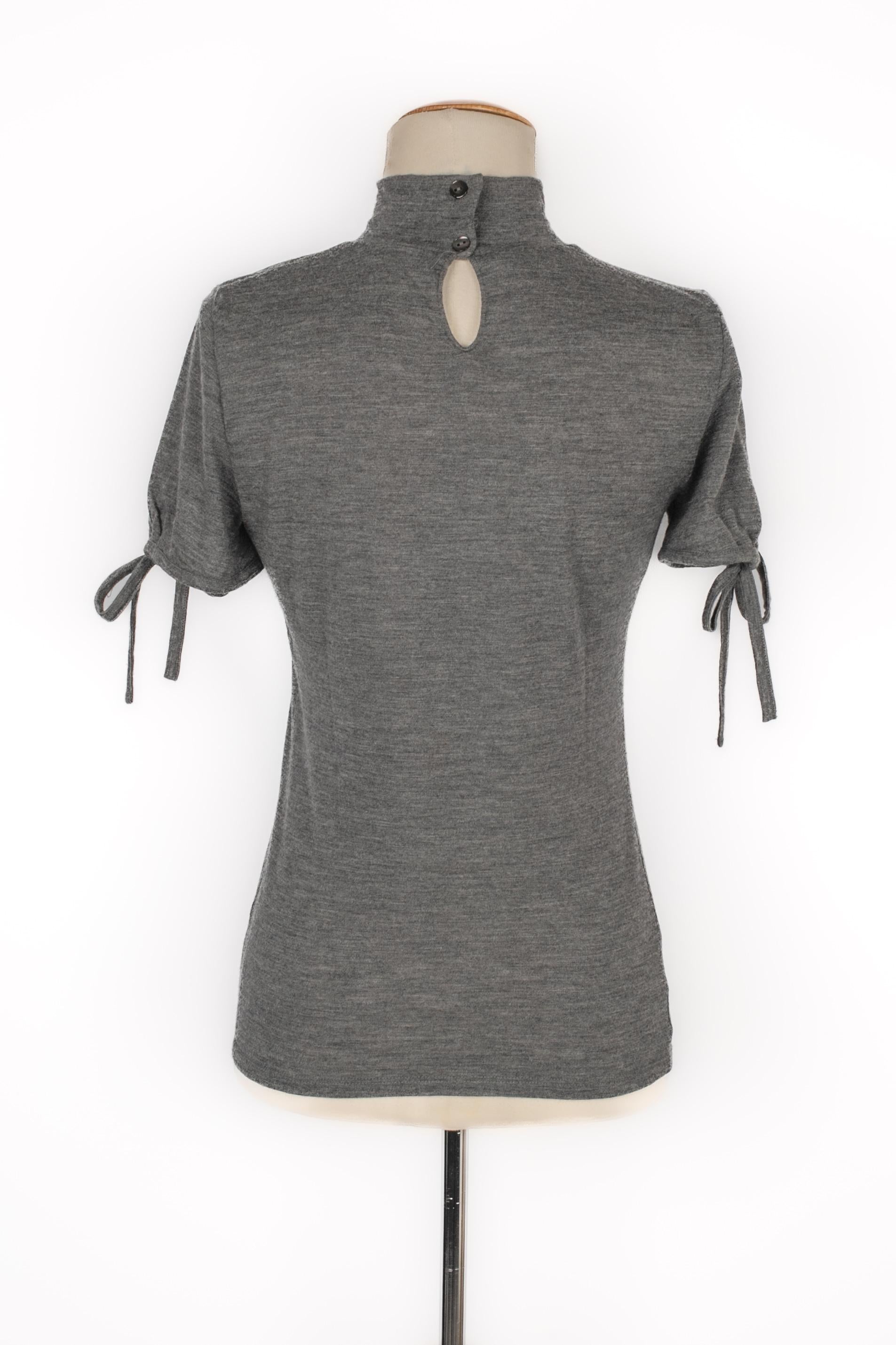 Gray Dior Grey Woolen Top For Sale