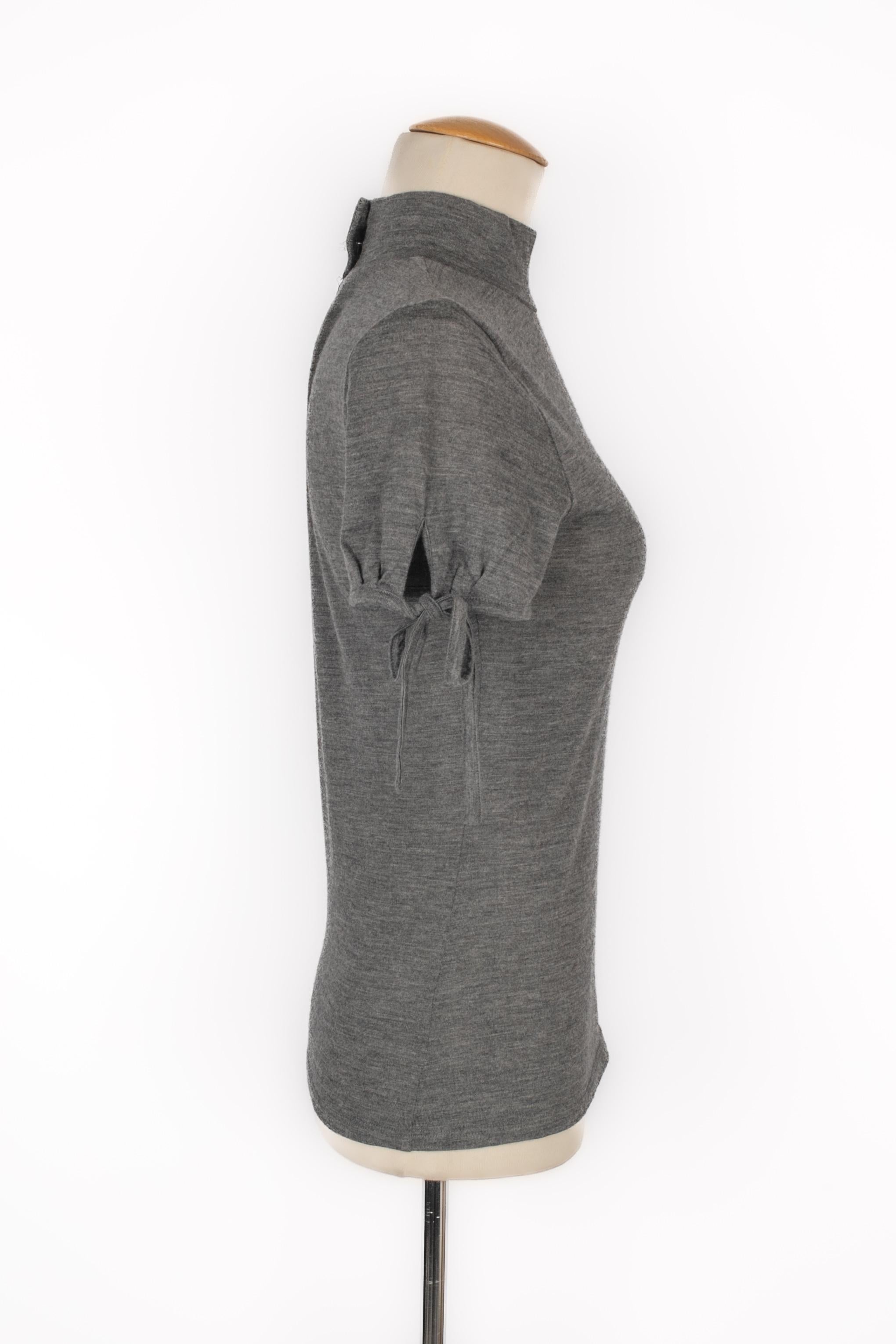 Dior Grey Woolen Top In Excellent Condition For Sale In SAINT-OUEN-SUR-SEINE, FR