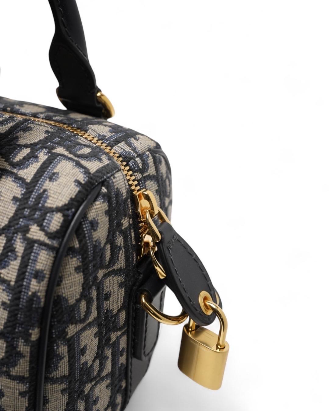 Dior Groove Small Jacquard Oblique Blu in vendita 5