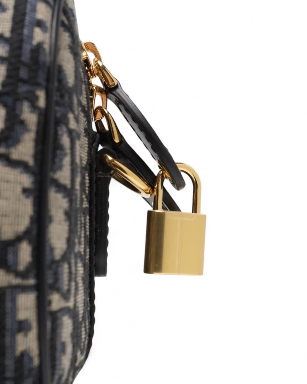 Dior Groove Small Jacquard Oblique Blu in vendita 3