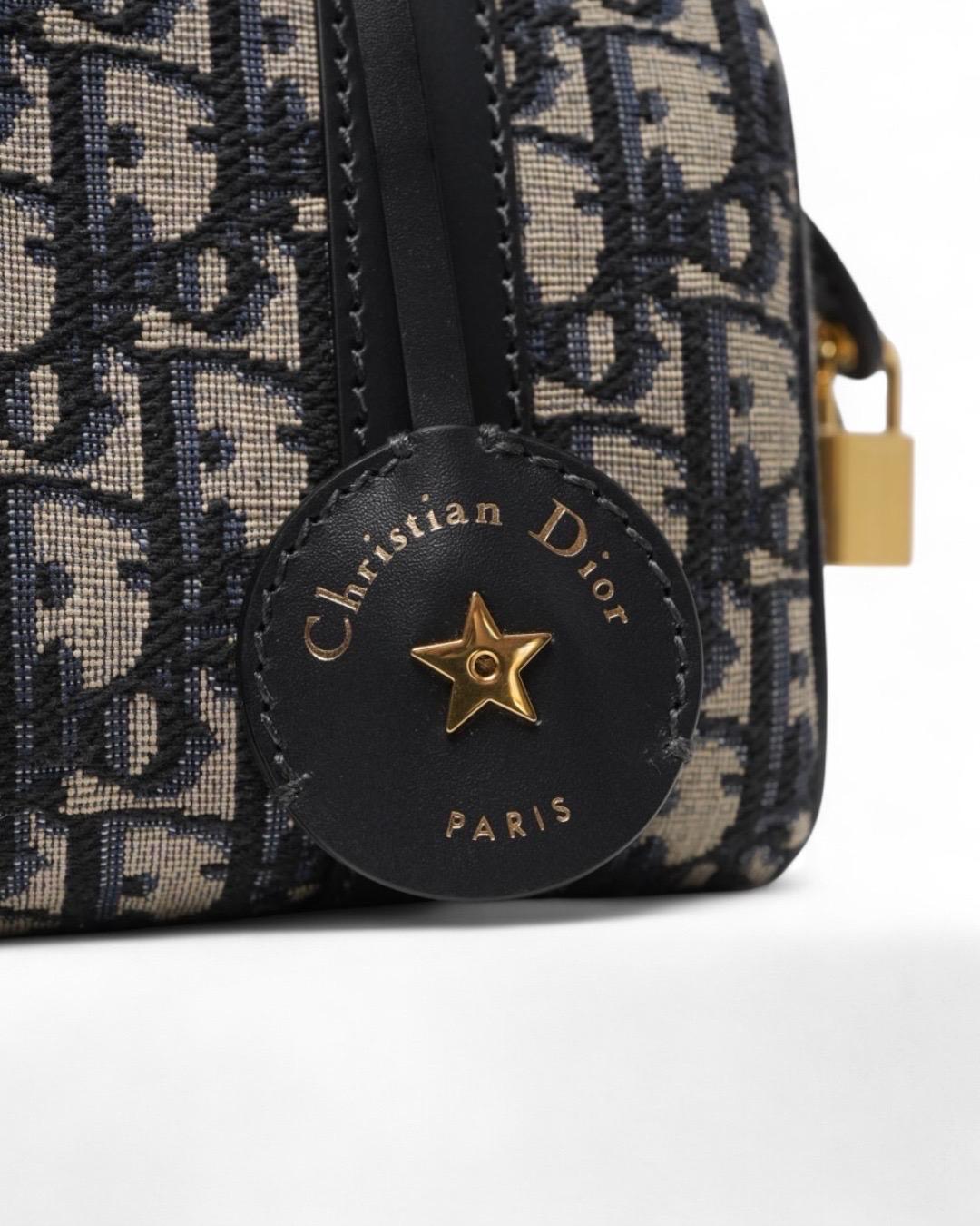 Dior Groove Small Jacquard Oblique Blu in vendita 4