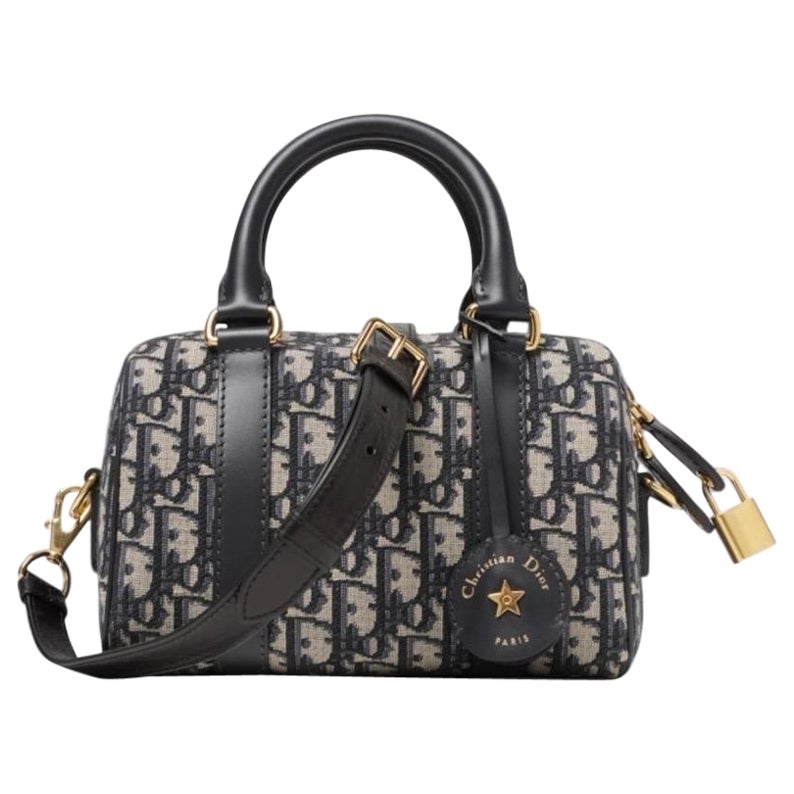 Dior Groove Small Jacquard Oblique Blu in vendita