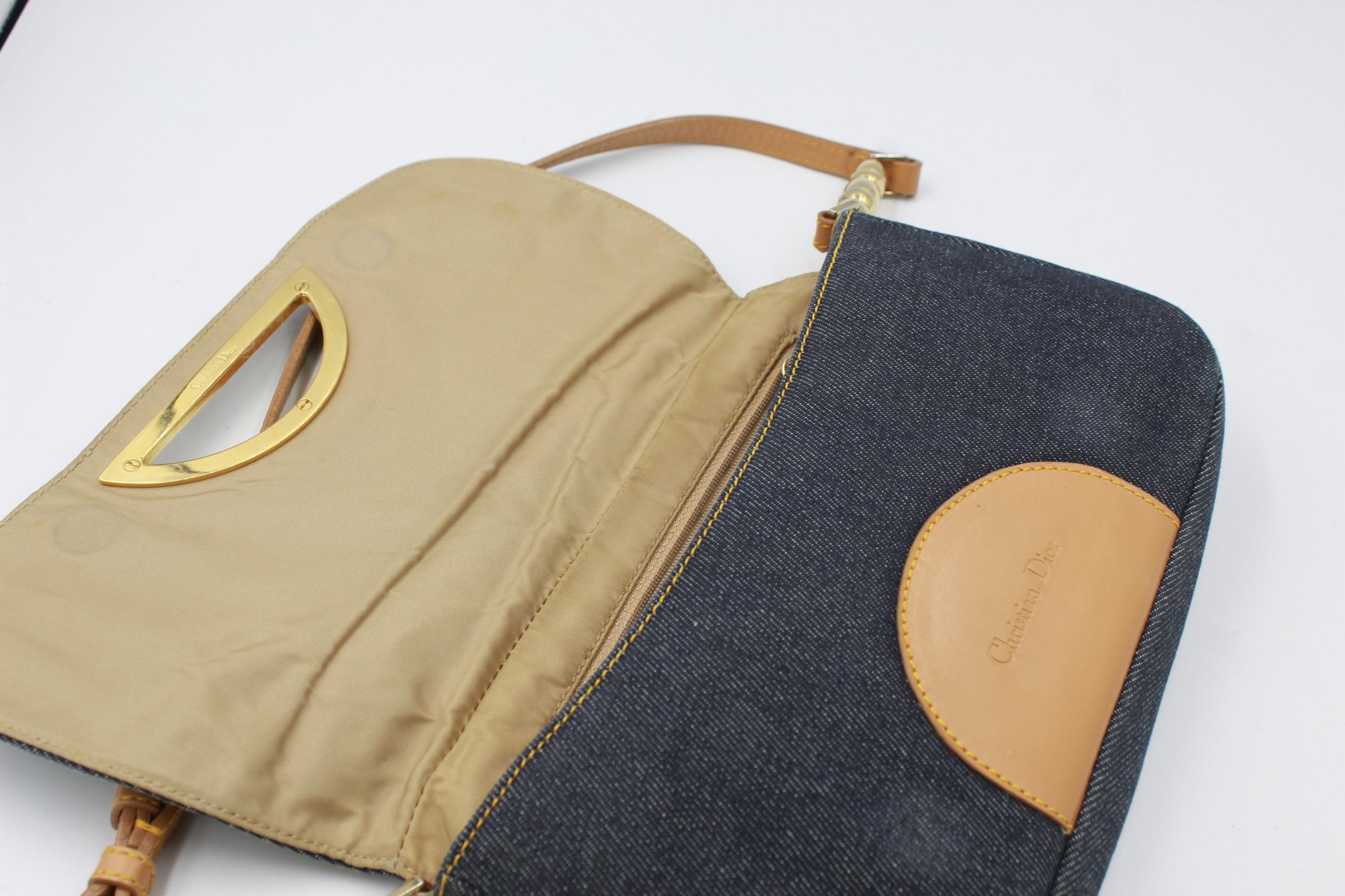 Women's Dior handbag in denim For Sale