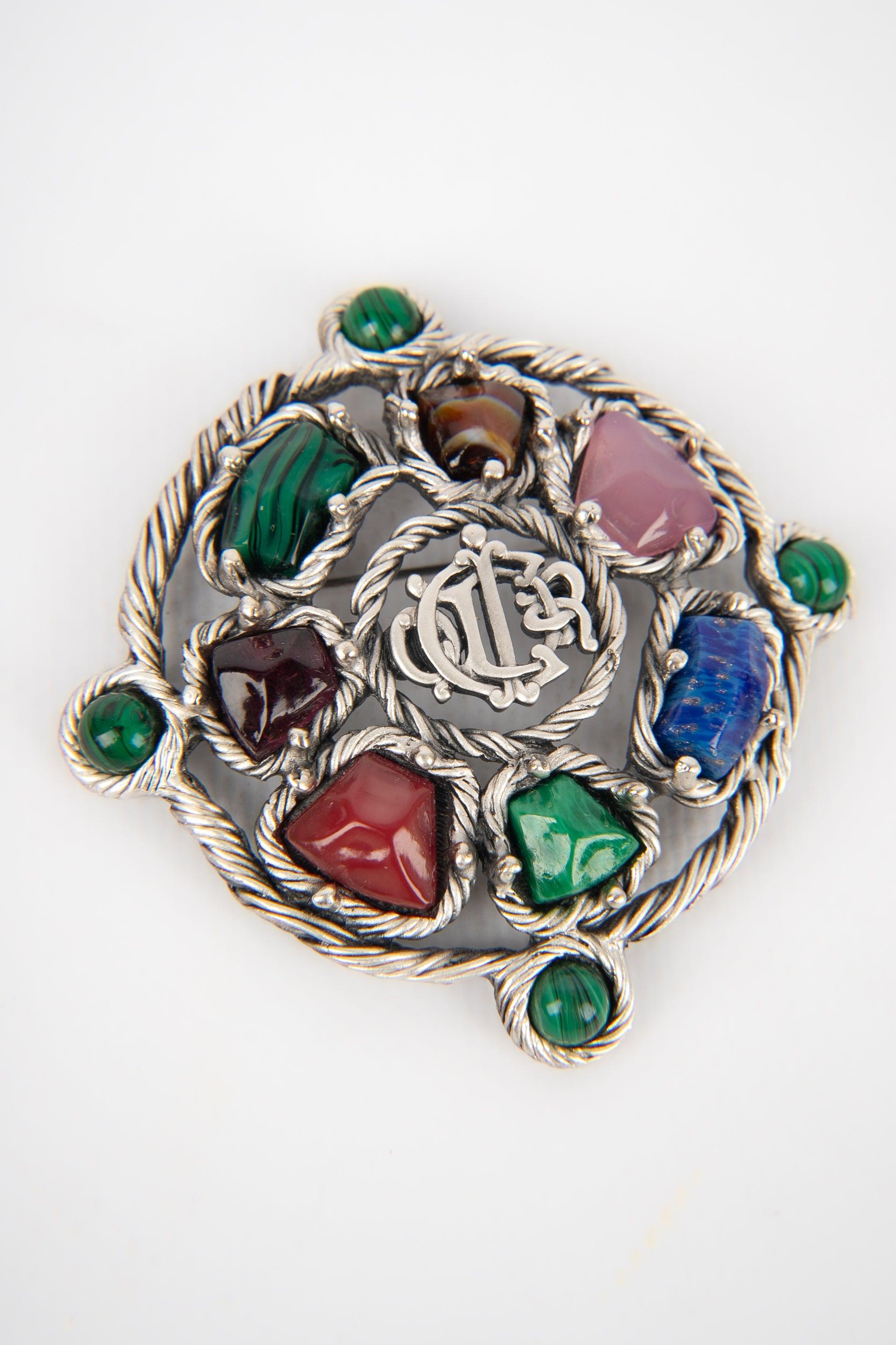 Women's Dior Hardstone Brooch Ornamented with Hardstones For Sale