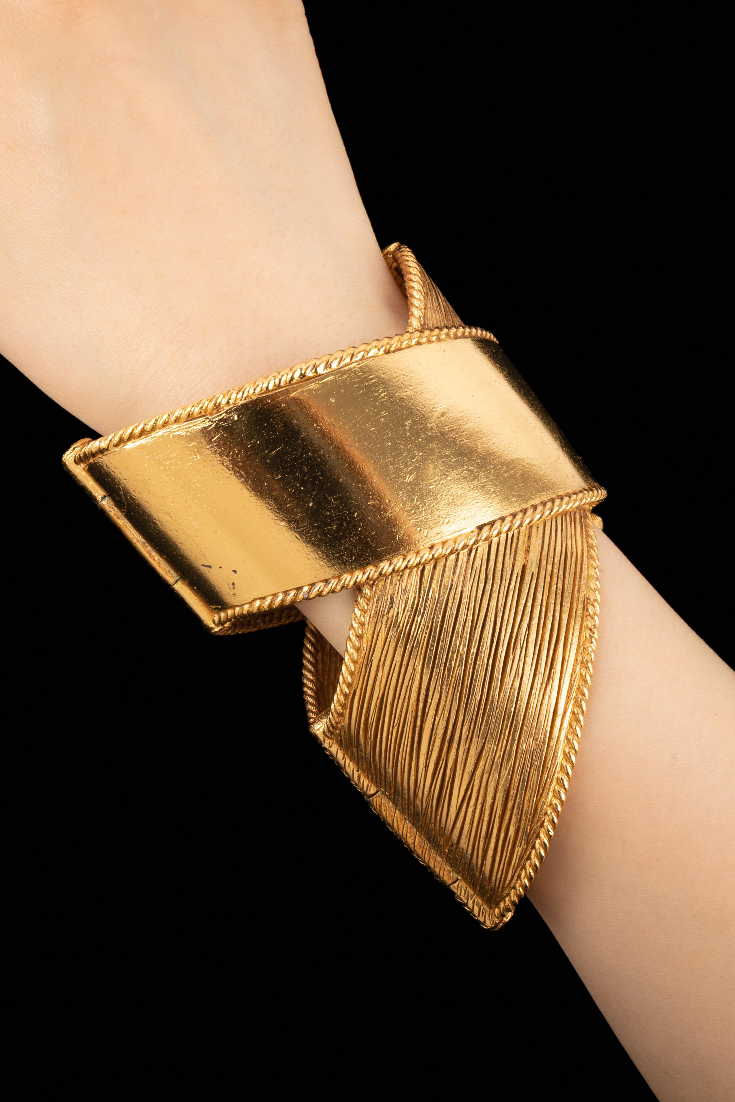 Dior HAUTE COUTURE 1993 cuff bracelet In Excellent Condition For Sale In SAINT-OUEN-SUR-SEINE, FR