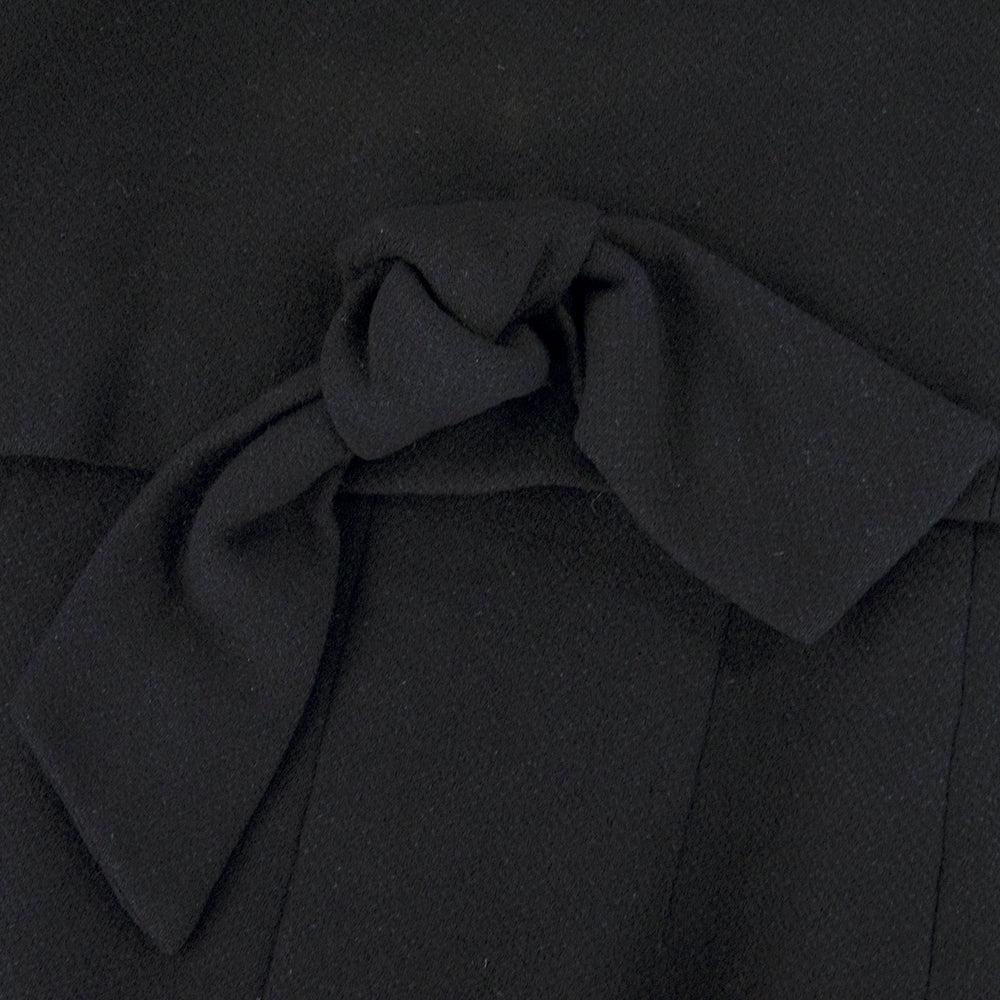 Robe deux pièces en laine noire Dior Haute Couture, années 1960 Excellent état - En vente à Los Angeles, CA