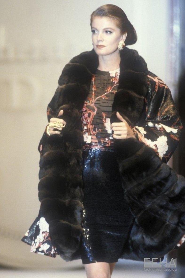 Dior - Robe haute couture en soie brodée, taille 36FR en vente 6