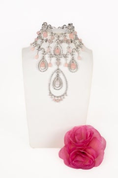 Collar de metal plateado Dior Alta Costura Otoño, 2005