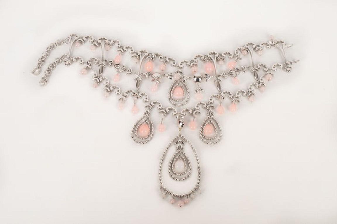 Dior Haute Couture Fall Silvery Metal Necklace, 2005 In Excellent Condition In SAINT-OUEN-SUR-SEINE, FR
