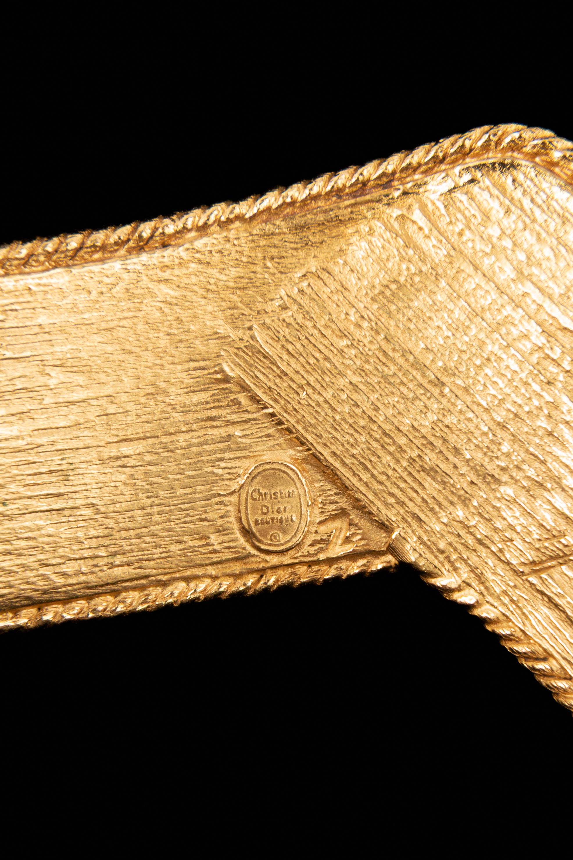 Dior HAUTE COUTURE golden necklace 1993 For Sale 5